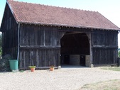 The stable block, already kitted-out for three horses. The building has been recently re-roofed and upgraded.