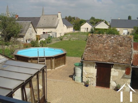 The garden is to the rear of the property.  Exterior: above ground swiming pool / piggery (storage), covered dining terrace, wood store, shed and a workshop.  