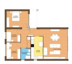 This is the T6 layout (166m2) -  2 beds & 1 bathroom with a large lounge (salon) on the Ground Floor and with open views over the golf course and surrounding rural landscape.  The villas are to be built using some of the latest materials that give excellent thermal insulation. They will also be fitted with solar panels and a ventilation system that uses and recycles the ambient air to cool or heat the property. They will meet the current standards  ecological, sustainable and bioclimatic architecture.