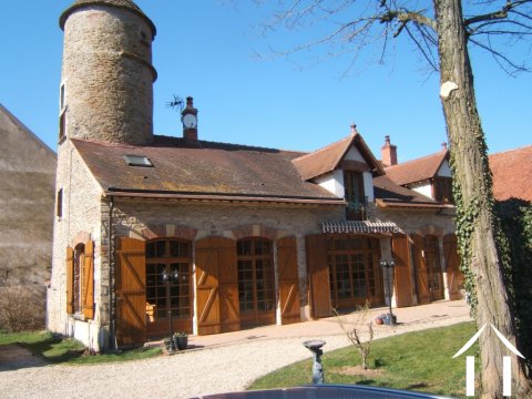 facade with tower