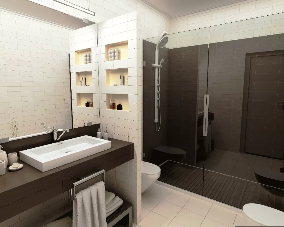 The proposed fit out for the bathrooms.