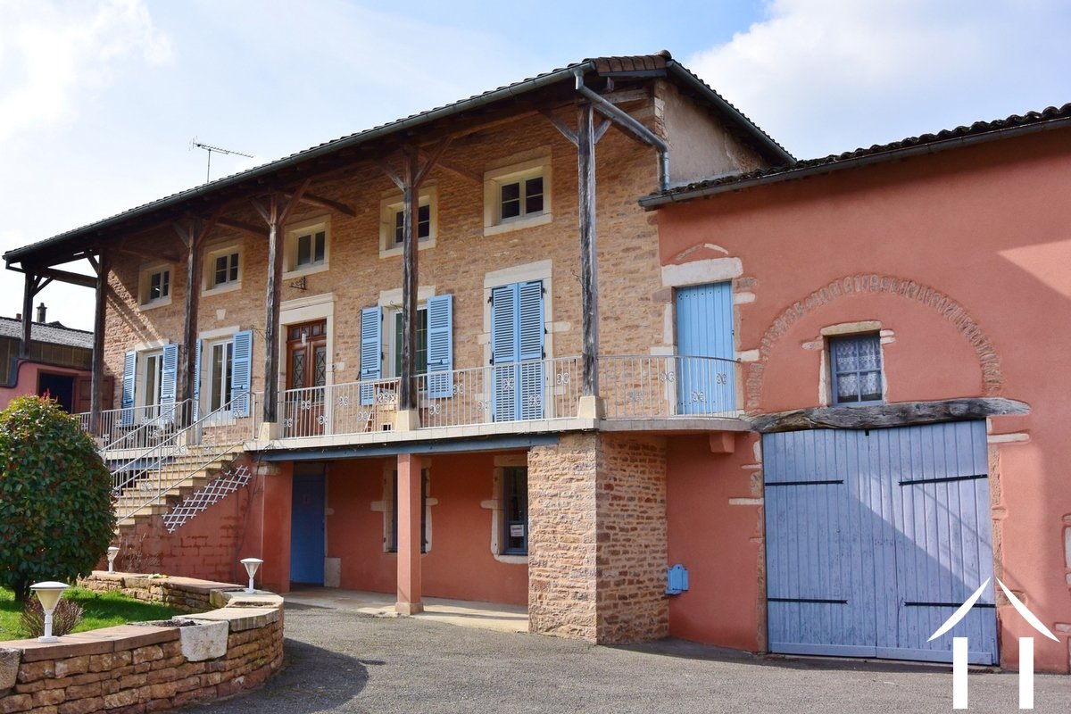 house raised over cellars with barn