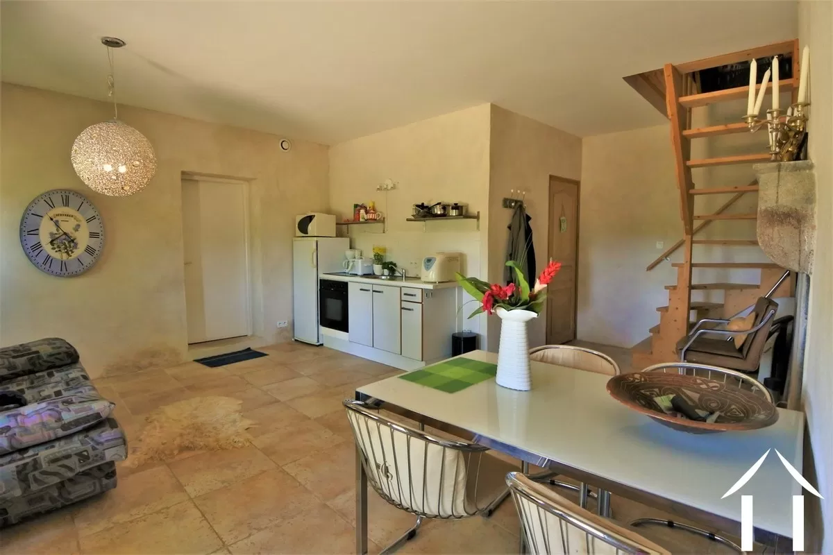 deuxième salon avec coin cuisine