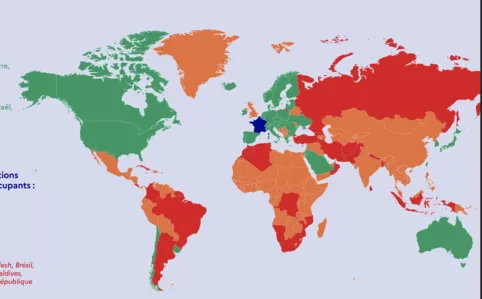 Several departments in France are now RED