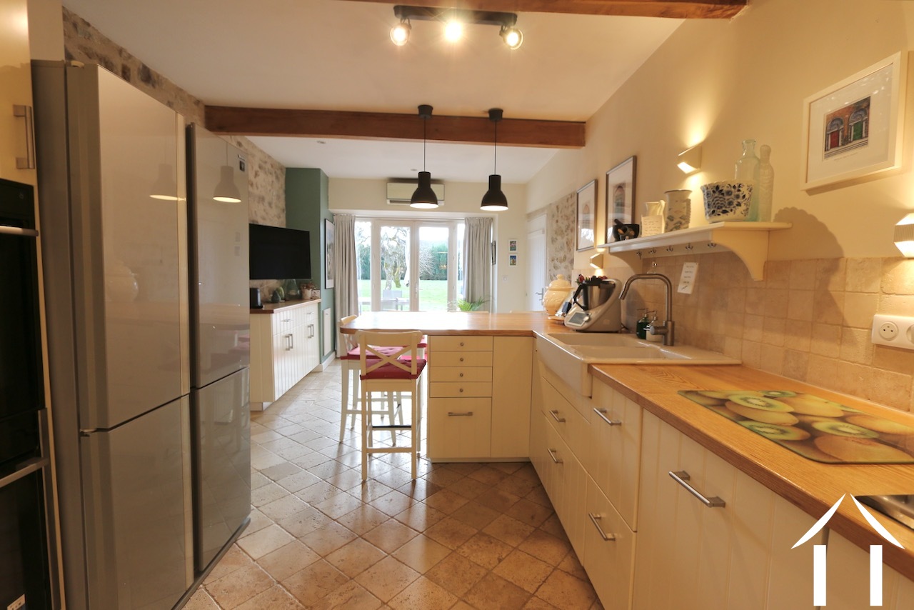 Cuisine donnant sur le jardin