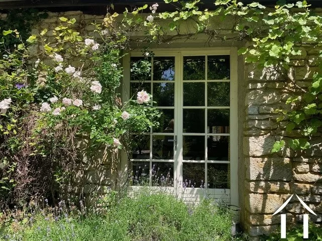 Portes du jardin depuis la salle à manger