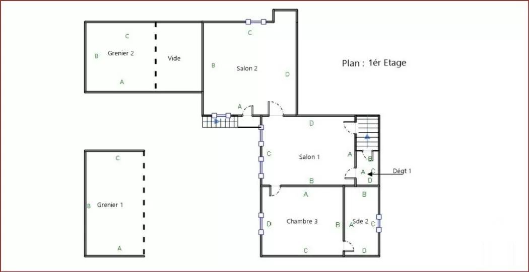 Plan du 1er étage