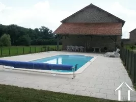 pool & covered outdoor eating area