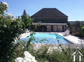 pool with outbuilding