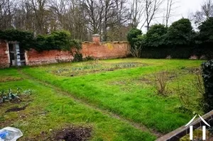 the walled garden at the back