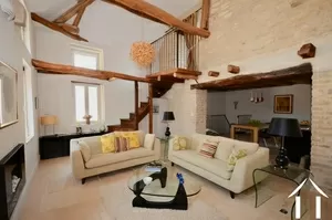 large living room with mezzanine office