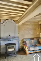 Salon-salle à manger avec plafond à la française 