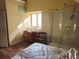 Bedroom with shower and toilet