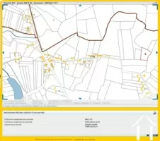 Parcelle de la section E n° 227 avec informations littérales