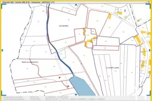 Extrait cadastral 1 : parcelles de la section E proches des bâtiments