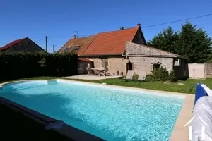 Swimming pool with a view of the house