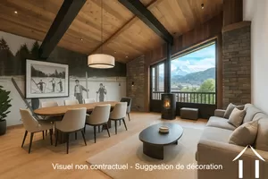 Appartement 2 chambres rénové avec vue mont-blanc - ormaret  Ref # C6548 