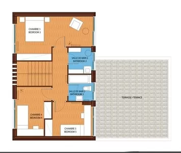The 1st Floor - 3 further bedrooms, 2 bathrooms and a large sun terrace.