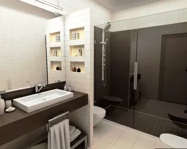 The proposed fit out for the bathrooms.