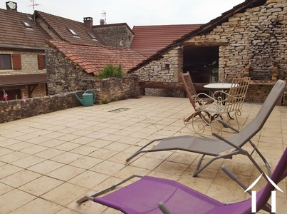 terrasse à l'arrière 