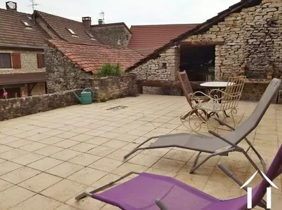 terrasse à l'arrière 