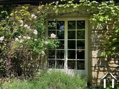 Portes du jardin depuis la salle à manger