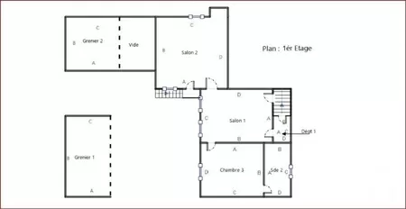 Plan du 1er étage